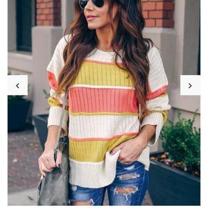 3/$50 Vici Sunshine Colorblock Knit Sweater